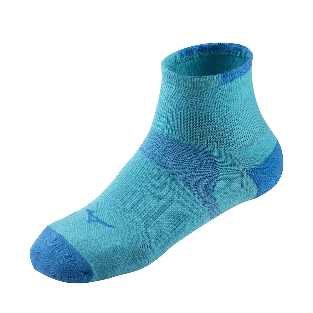 Panske Běžecké Ponožky Mizuno Drylite Race Mid Modre Vypredaj UGCD91687